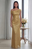Dark Green Mermaid Asymmetrical Neck Ruched Evening Dress