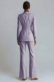 Kahki Peaked Lapel 2 Piece Single Breasted Women Suits