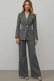 2 Piece Notched Lapel Slim Fit Navy Business Suit
