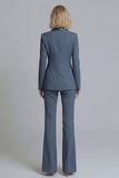 Shawl Lapel Green 2 Piece Classic Women Suits