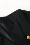 Peaked Lapel Double Breasted Black Women Blazer