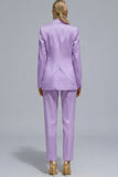 Orange 2 Piece Notched Lapel Single Buckle Women Suits
