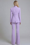 Shawl Lapel 2 Piece Grey Green Slim Fit Women Suits