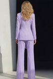 Pink Slim Fit Peaked Lapel 2 Piece Women Suits