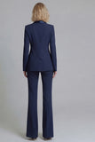 Shawl Lapel Green 2 Piece Classic Women Suits