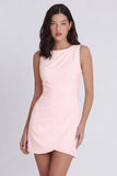 Ivory Bodycon Bateau Neck Ruched Graduation Dress