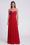 Colour-Block Pink and Orange Sweetheart Formal Dress