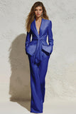 White 2-Piece Notched Lapel Women Business Casual Suits