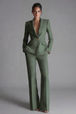 Pink Peaked Lapel 2 Piece Slim Fit Women Suits