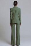 Pink Peaked Lapel 2 Piece Slim Fit Women Suits