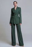Notched Lapel Yellow 2 Piece Women Suits with Sash