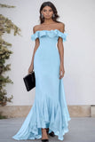 Black Off the Shoulder Long Formal Dress
