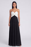 Colour-Block Pink and Orange Sweetheart Formal Dress