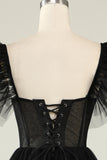 A-Line Tulle Sweetheart Little Black Dress
