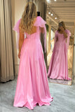 Pink Sparkly Corset Princess Prom Dress