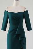 Dark Green Mermaid Off The Shoulder Mother Of The Bride Dress