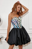 Sweetheart Little Black Dress With Detachable Sleeves