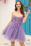 Detachable Long Sleeves A-Line Corset Little Black Dress