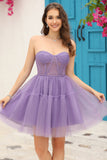 Detachable Long Sleeves A-Line Corset Little Black Dress