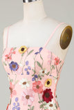 Bodycon Little Black Dress with 3D Flowers