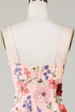 Bodycon Little Black Dress with 3D Flowers