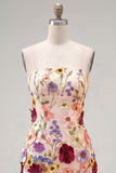 Bodycon Little Black Dress with 3D Flowers