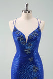 Glitter Tight Little Black Dress with Sequins Butterflies