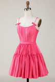 Trendy A-Line Corset Satin Little Black Dress