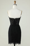 Strapless Little Black Dress with Beading