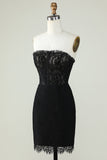 Strapless Little Black Dress with Beading