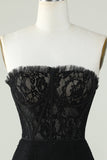 Strapless Little Black Dress with Beading