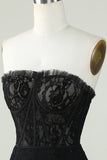 Strapless Little Black Dress with Beading