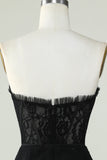 Strapless Little Black Dress with Beading