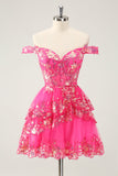 Sparkly A Line Off The Shoulder Corset Lace Little Black Dress