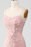 Sparkly Mermaid Beaded Light Blue Long Prom Dress With Appliques