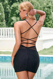 Bodycon Corset Little Black Dress with Beading