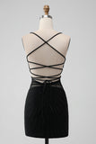 Bodycon Corset Little Black Dress with Beading