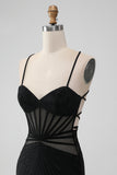 Bodycon Corset Little Black Dress with Beading