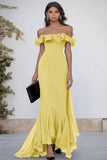 Black Off the Shoulder Long Formal Dress