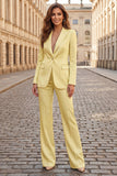 Peaked Lapel 2 Piece Sky Blue Single Buckle Women Suits