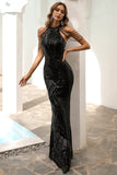 Black Sequin Mermaid Formal Dress