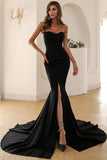 Black Mermaid Sweetheart Long Formal Dress