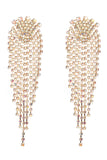 Gold Rhinestone Drop Earrings