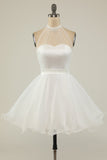 Halter Black Tulle Little Black Dress
