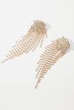 Gold Rhinestone Drop Earrings