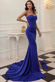 Black Mermaid Sweetheart Long Formal Dress