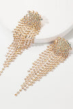 Gold Rhinestone Drop Earrings