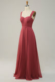 Desert Rose Sweetheart Sleeveless Long Bridesmaid Dress with Slit